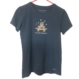Life is Good Five Star Restaurant Picnic Crusher Tee Short Sleeve Cotton Small